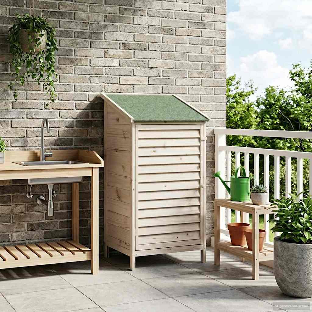 Gartenschuppen Natur 59 x 56 x 113,5 cm Massivholz aus Fichte