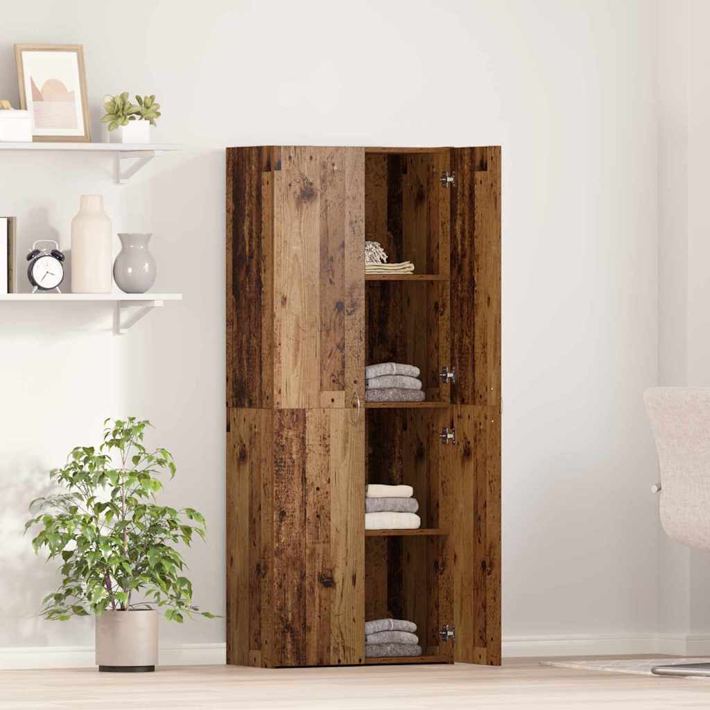 Aktenschrank Weiß 60x32x153 cm Holzwerkstoff
