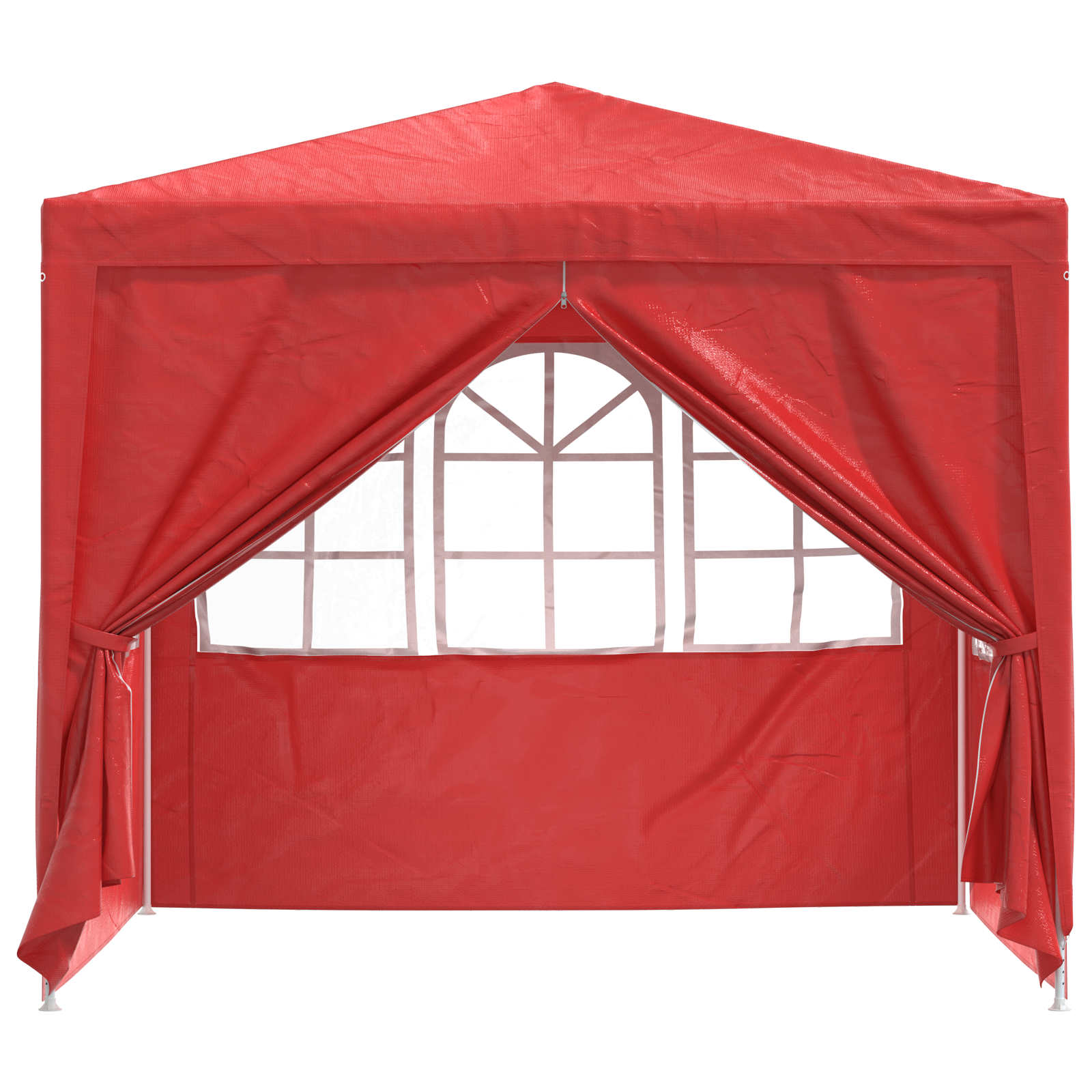 Party-Zelt Rot 200 x 200 x 240 cm PE und Stahl