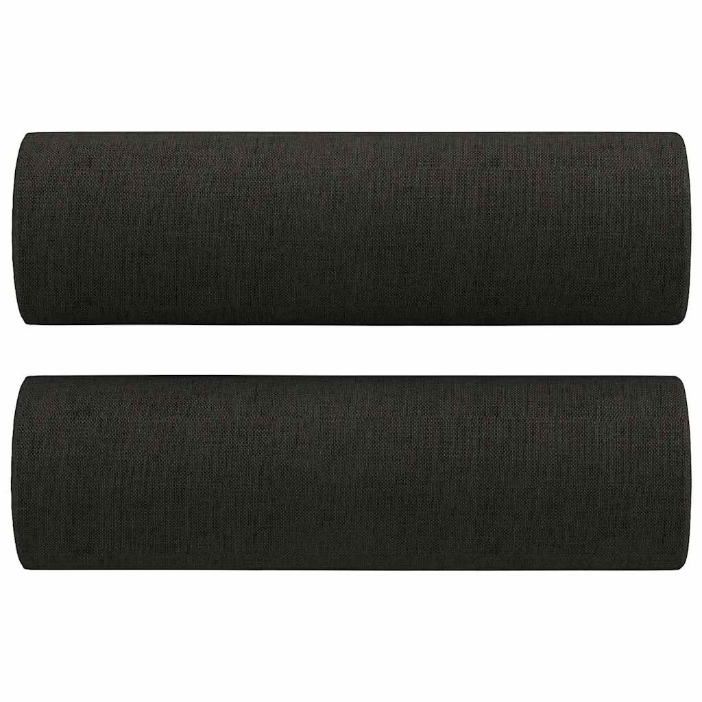 2-Sitzer-Sofa mit Zierkissen Braun 120 cm Stoff