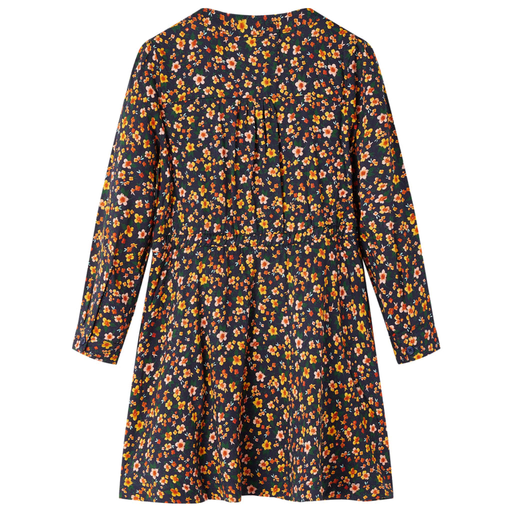 Kinderkleid mit Langen Ärmeln Marineblau 92