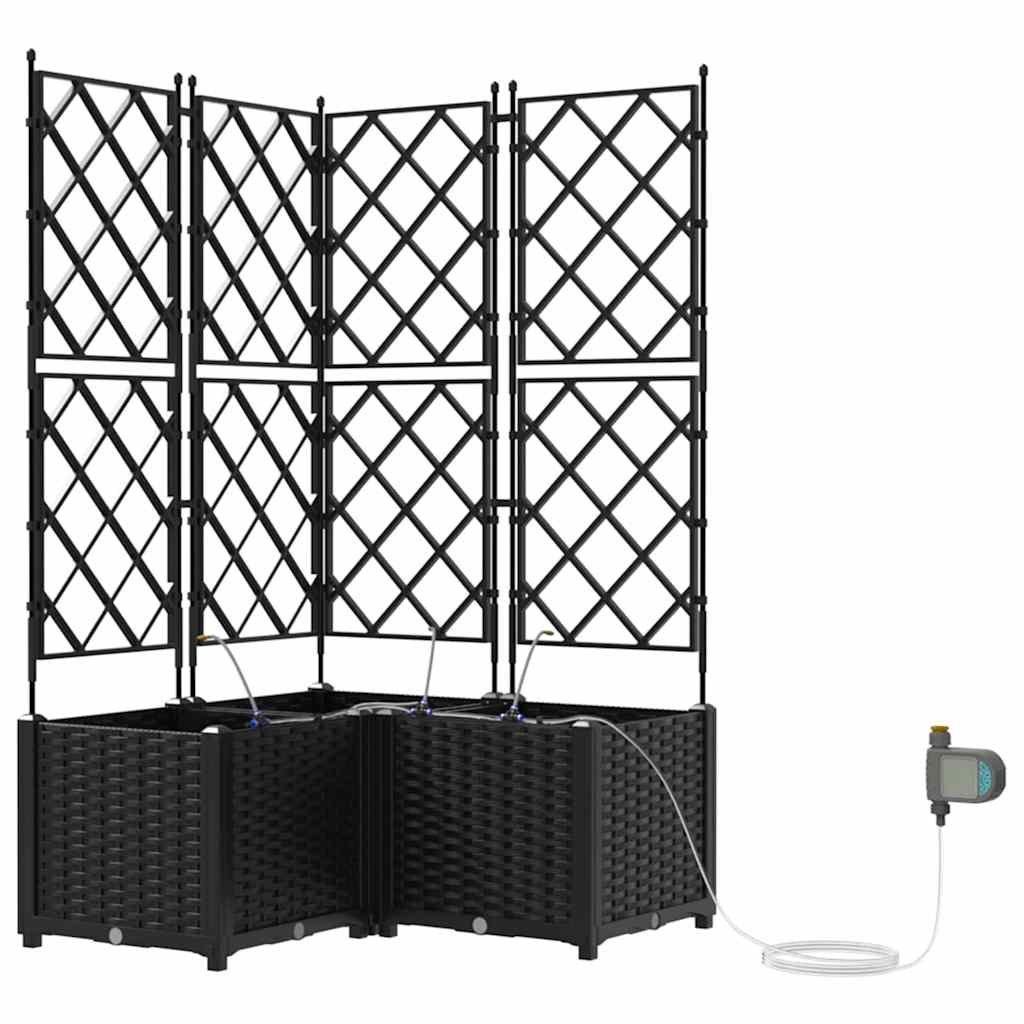 Garten-Pflanzgefäß 4 Stk. Braun 160 x 40 x 22 cm PP