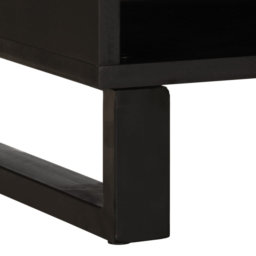 TV-Schrank 100x34x46 cm Raues Massives Mangoholz