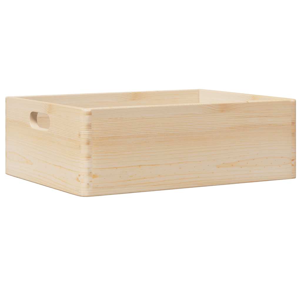 Holzkiste mit Deckel 40x30x13 cm Massivholz Kiefer