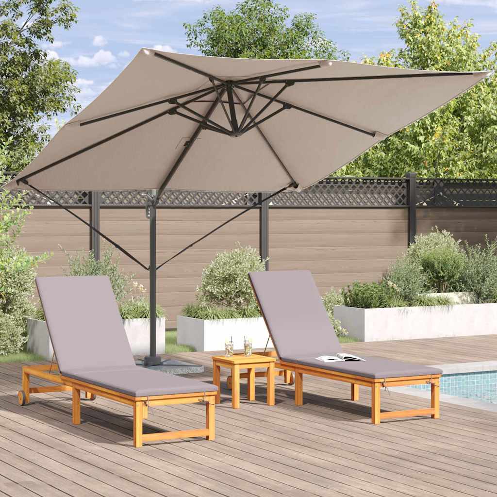Roma Parasol Beige 286 x 284 x 265 cm Aluminium und Polyester