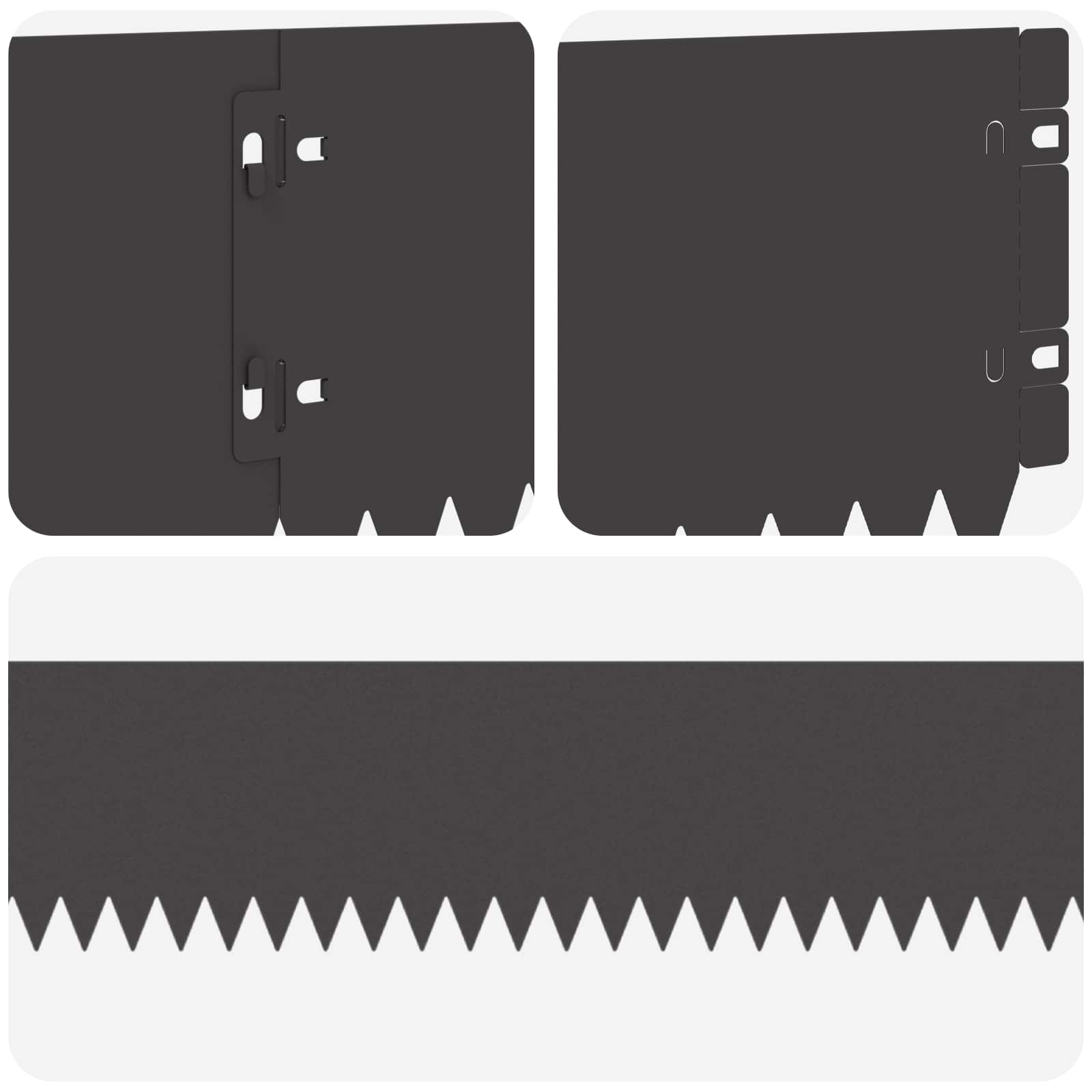 Raseneinfassung 10 pcs 103 x 10 cm Stahl Schwarz