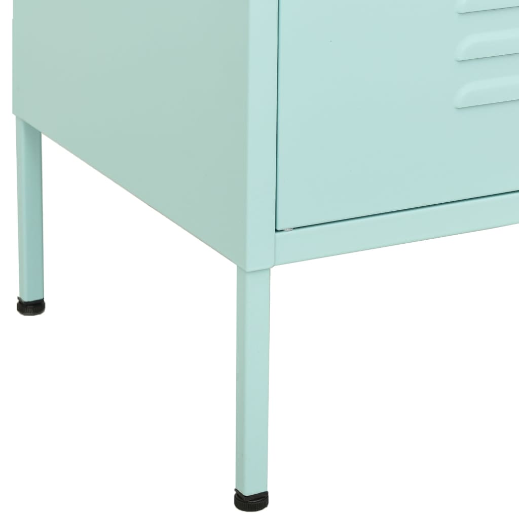 Beistellschrank Olivgrün 80x35x101,5 cm Stahl