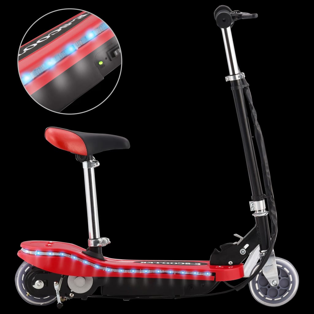 E-Scooter mit LED 120 W Schwarz