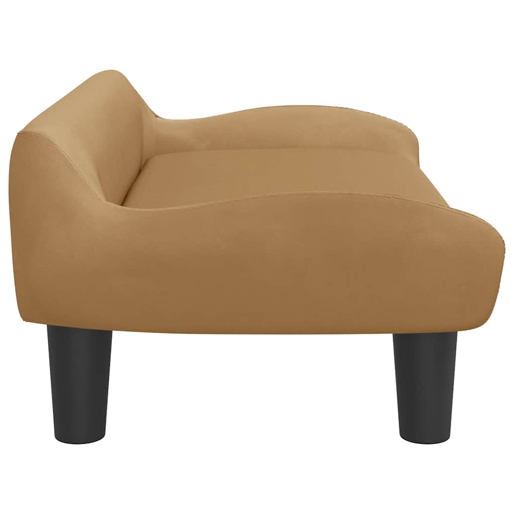 Kindersofa Hellgrau 70x40x24 cm Samt