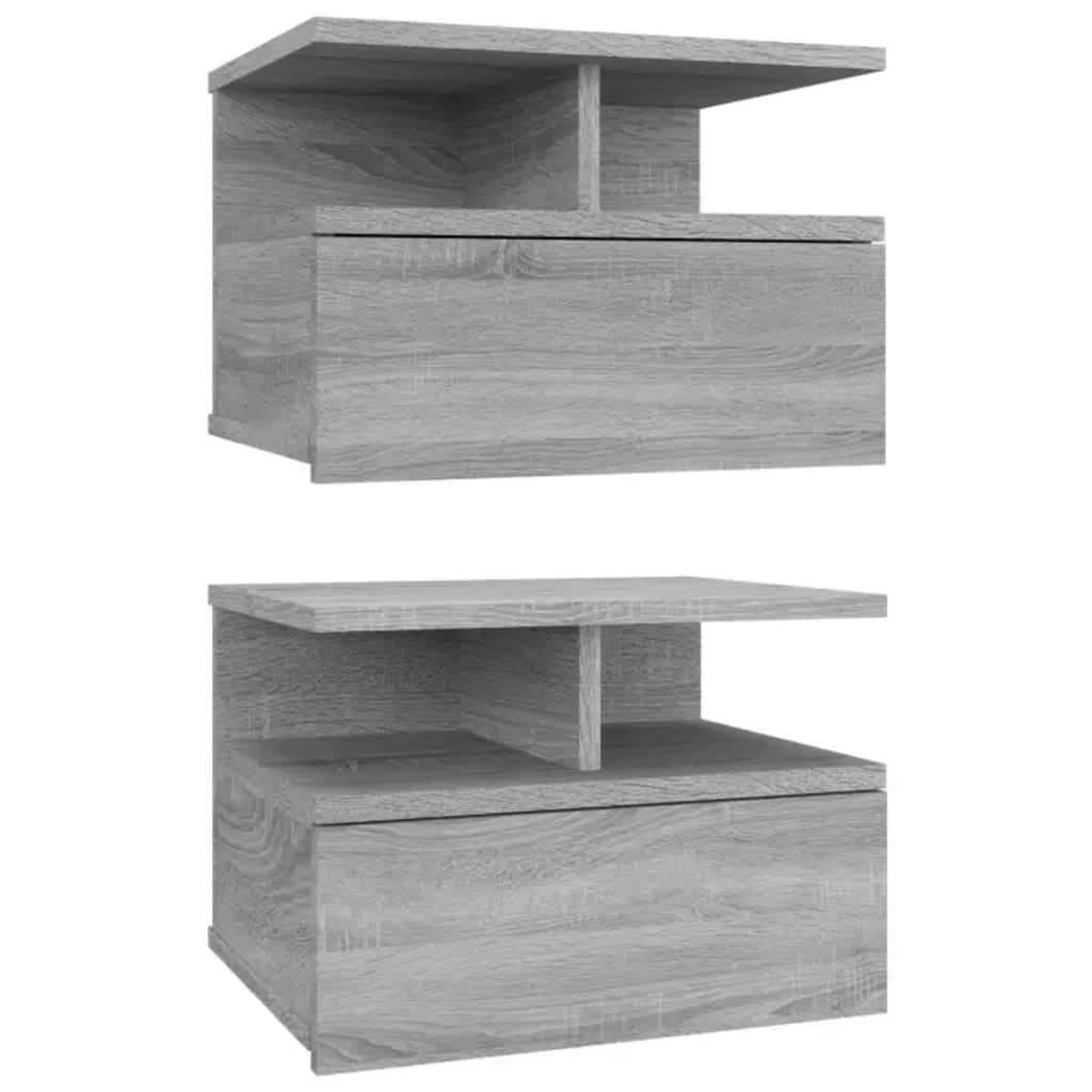 Hängender Nachttisch Weiß 40x31x27 cm Holzwerkstoff