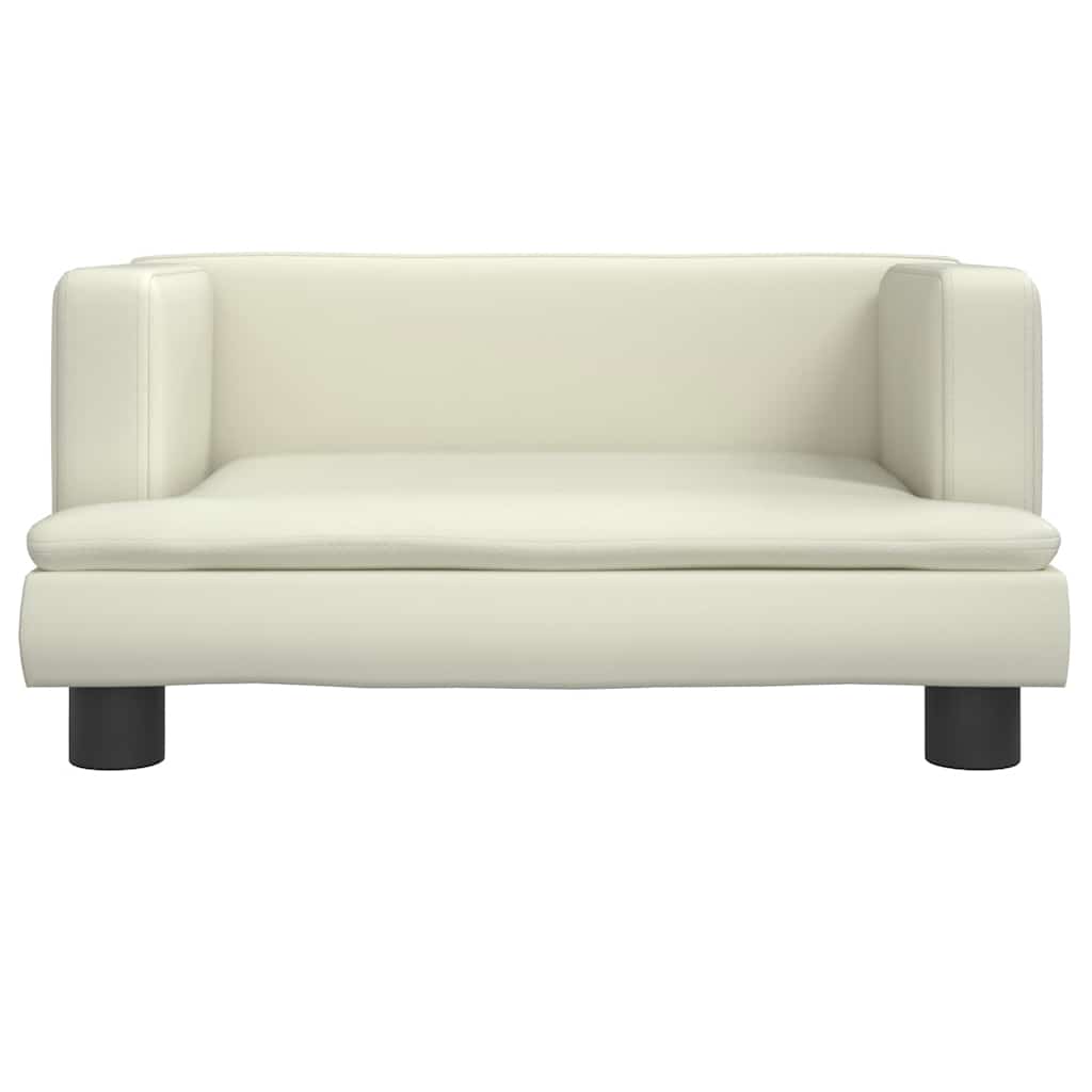 Kindersofa Schwarz 60x40x30 cm Kunstleder
