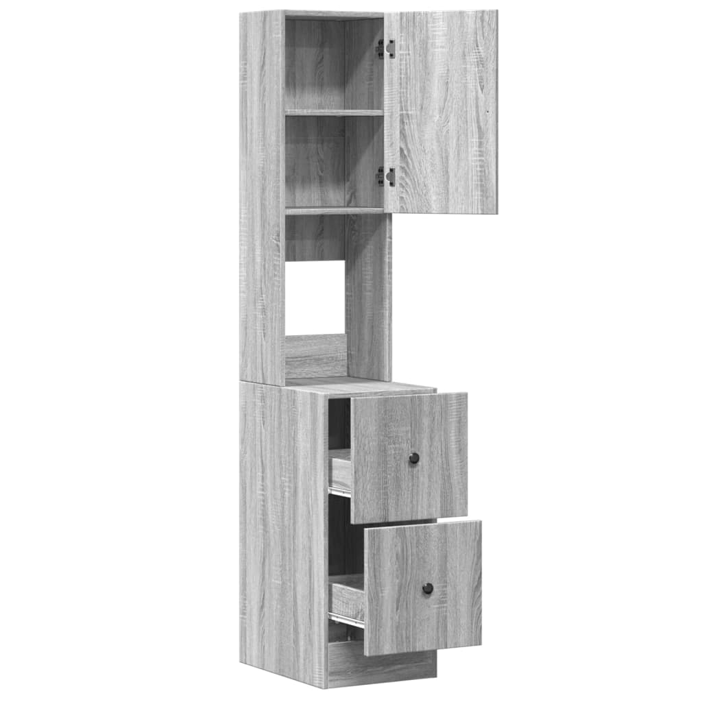Küchenschrank Weiß 60x50x180 cm Holzwerkstoff