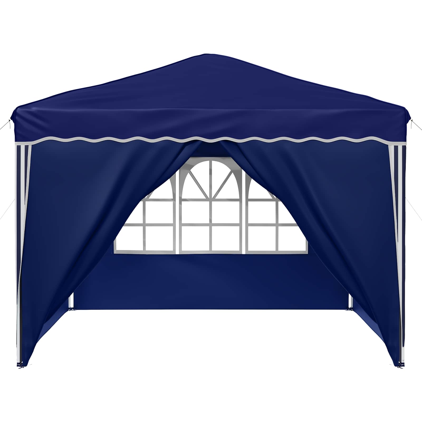 Pop-up Partyzelt 288 x 288 x 245 cm Creme Oxford-Stoff