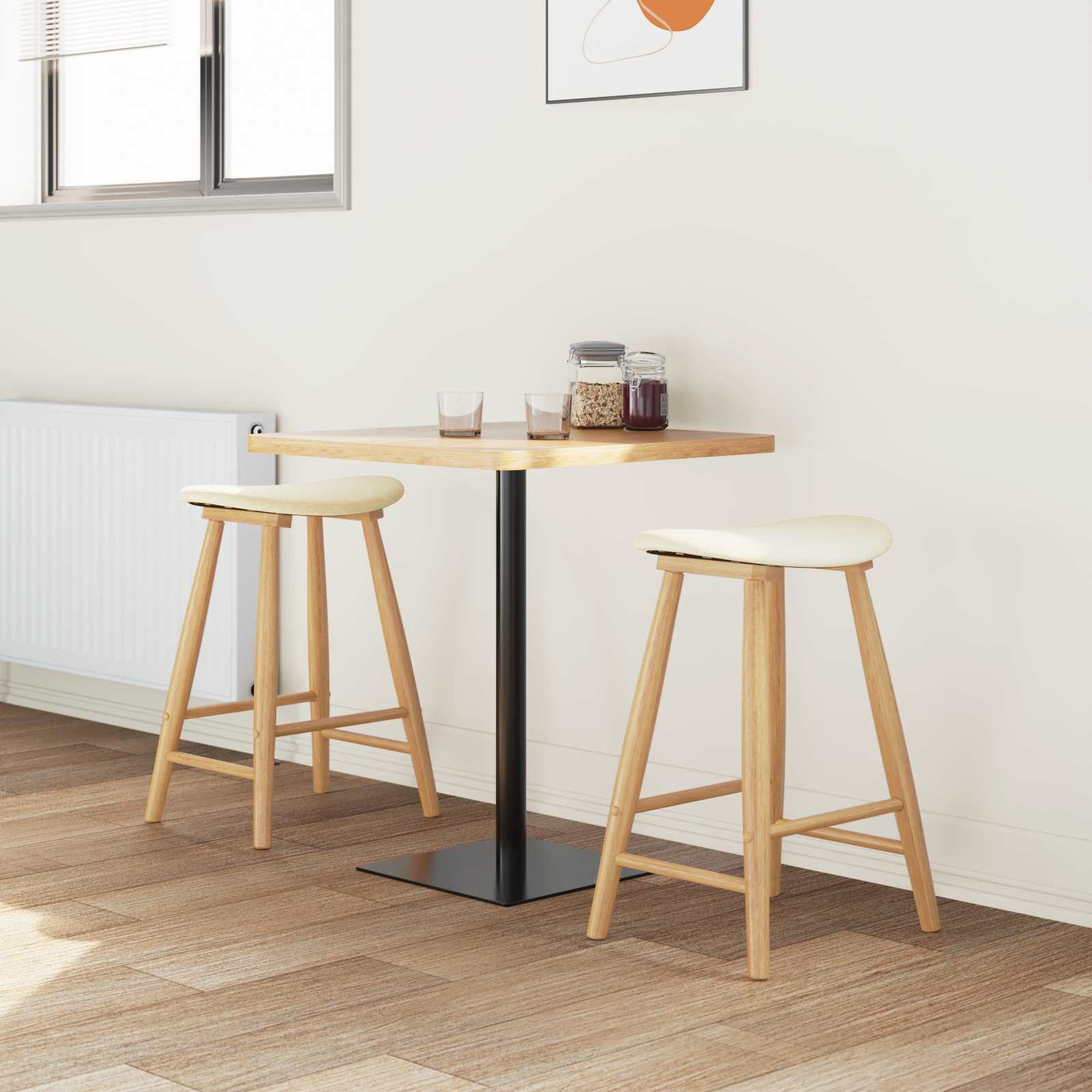 Esszimmerstühle 2 pcs Hellbraun 46 x 37 x 63 cm