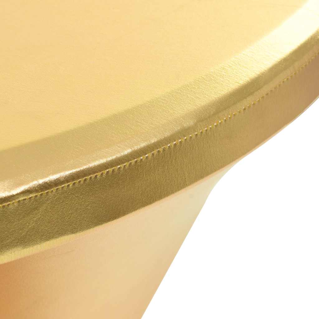 2 Stück Stretch-Tischdecken Golden 60 cm
