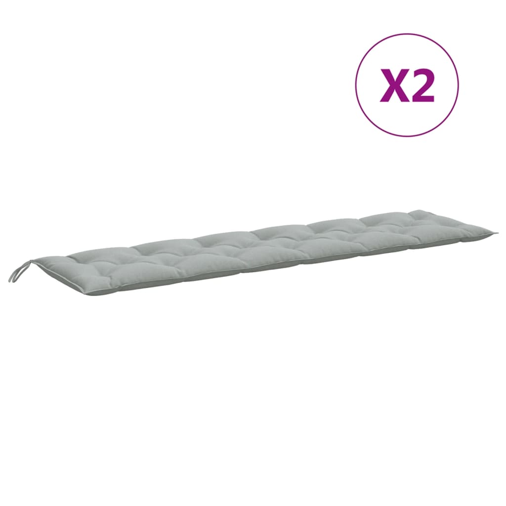Gartenbank-Auflagen 2 Stk. Melange Anthrazit 100x50x7 cm Stoff