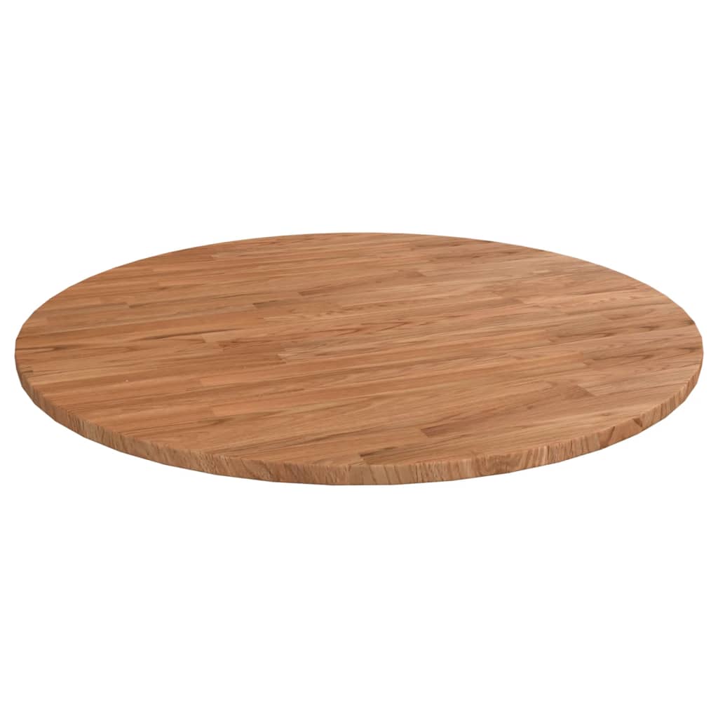 Runde Tischplatte Ø30x1,5 cm Unbehandeltes Massivholz Eiche