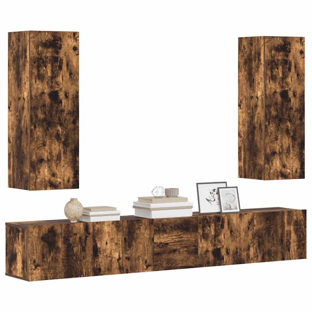 5-tlg. TV-Schrank-Set Weiß Holzwerkstoff