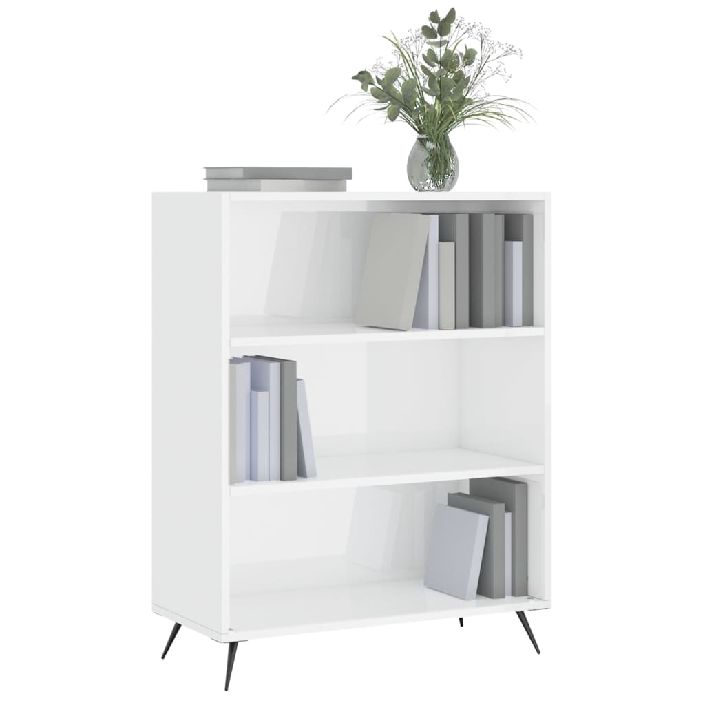 Bücherregal Weiß 69,5x32,5x90 cm Holzwerkstoff