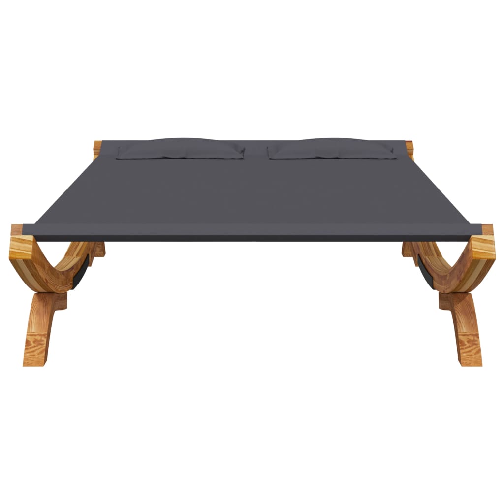 Sonnenliege 165x188,5x46 cm Bugholz Massiv Creme
