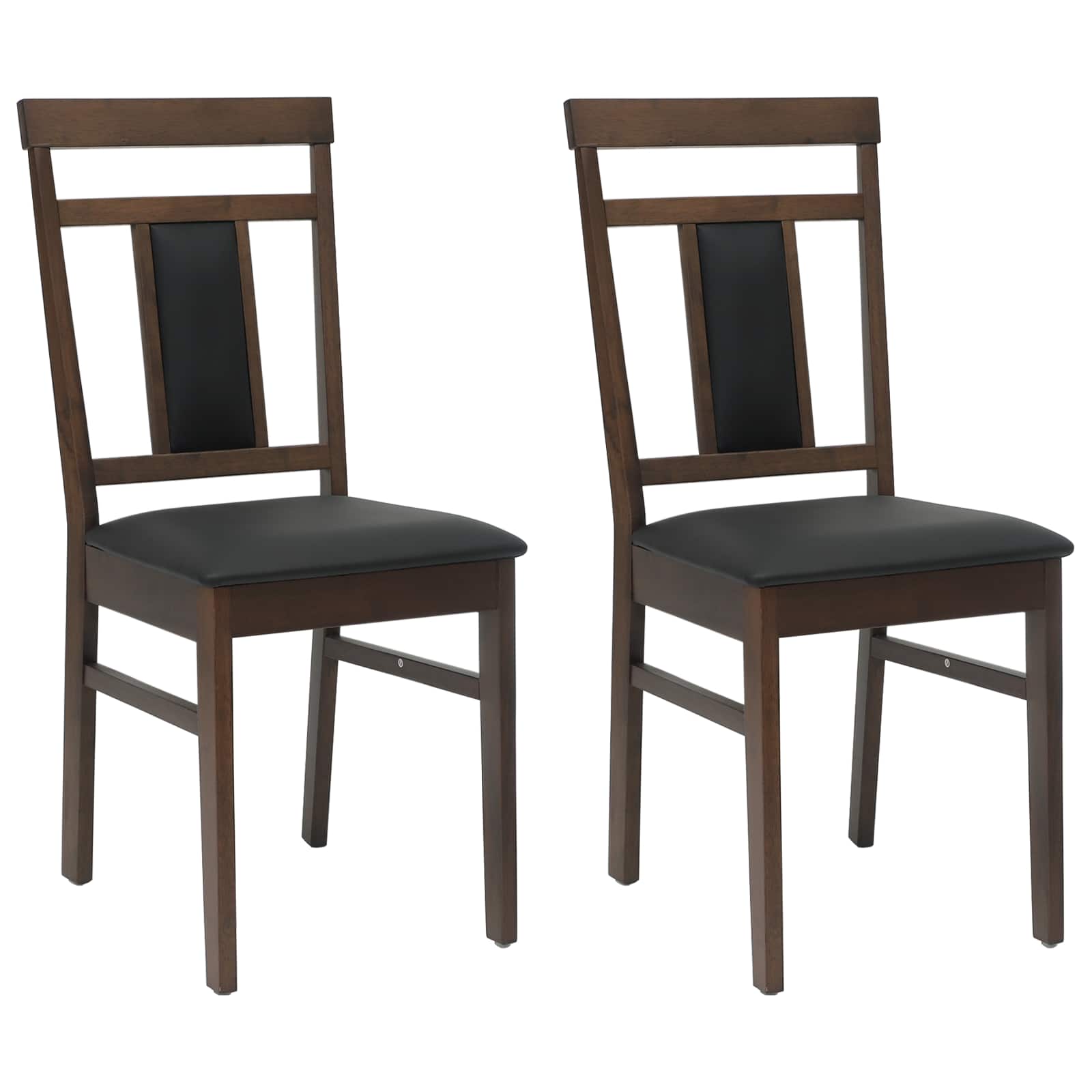 Esszimmerstuhl 2 pcs Hellbraun und hell Massives Gummiholz