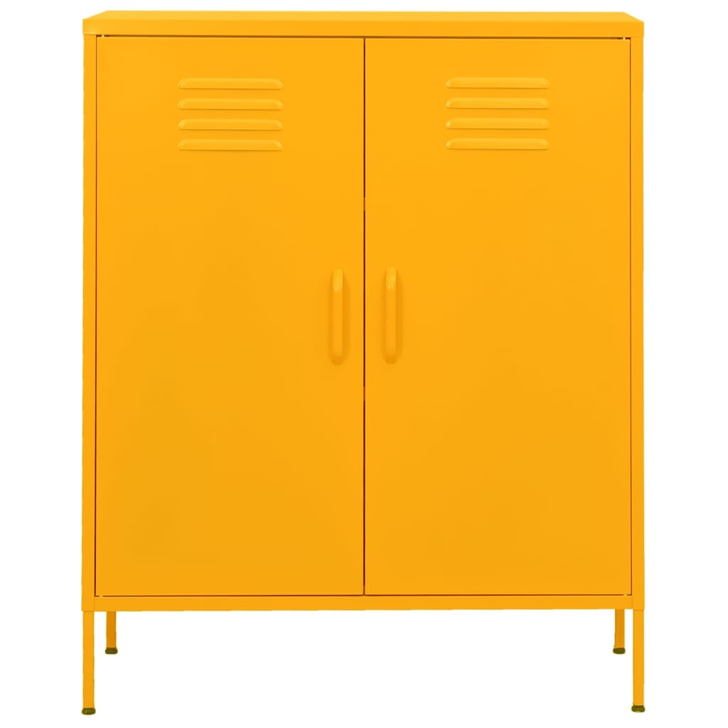 Beistellschrank Olivgrün 80x35x101,5 cm Stahl