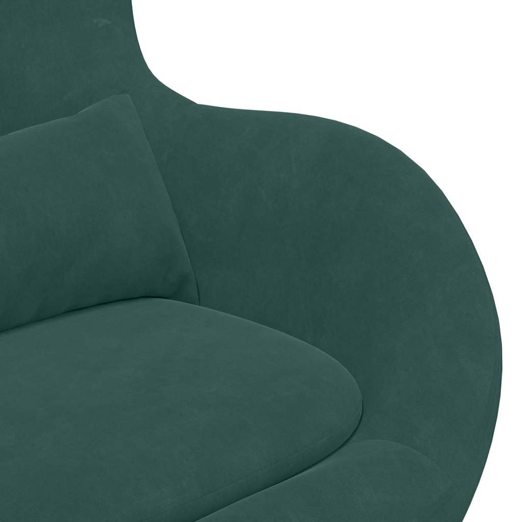 Eiersessel Blau 63 x 73 x 90 cm Samt