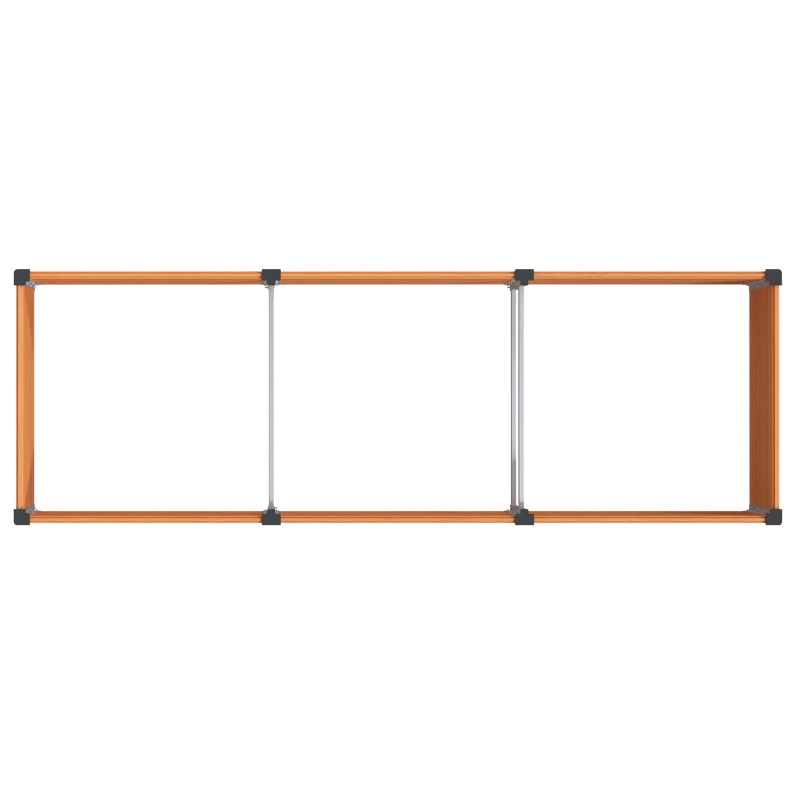 Garten-Hochbeet 200x50x54 cm WPC Grau