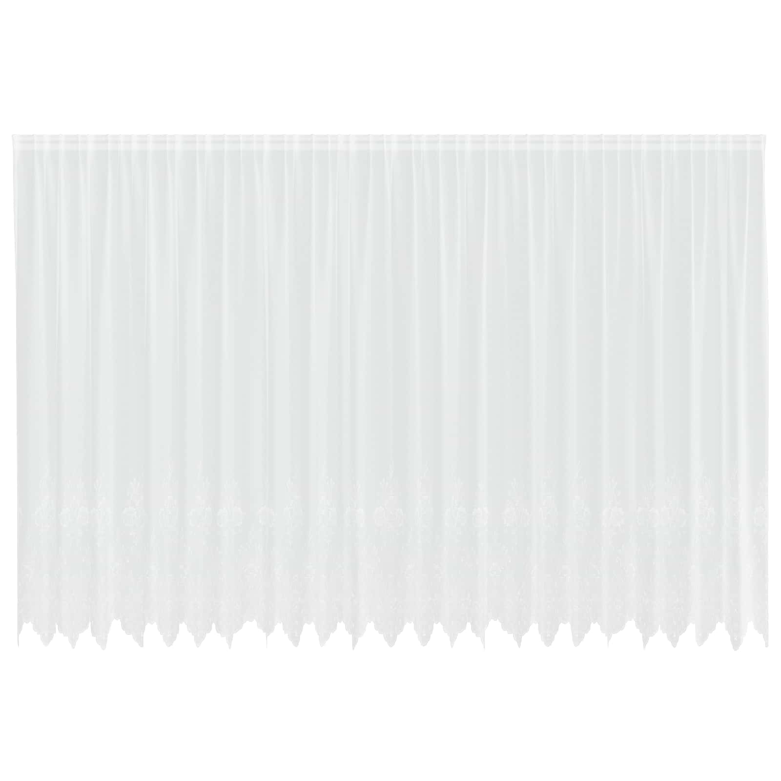 Spitzenvorhang mit Vorhängen Floral Weiß 80 x 150 cm Polyester