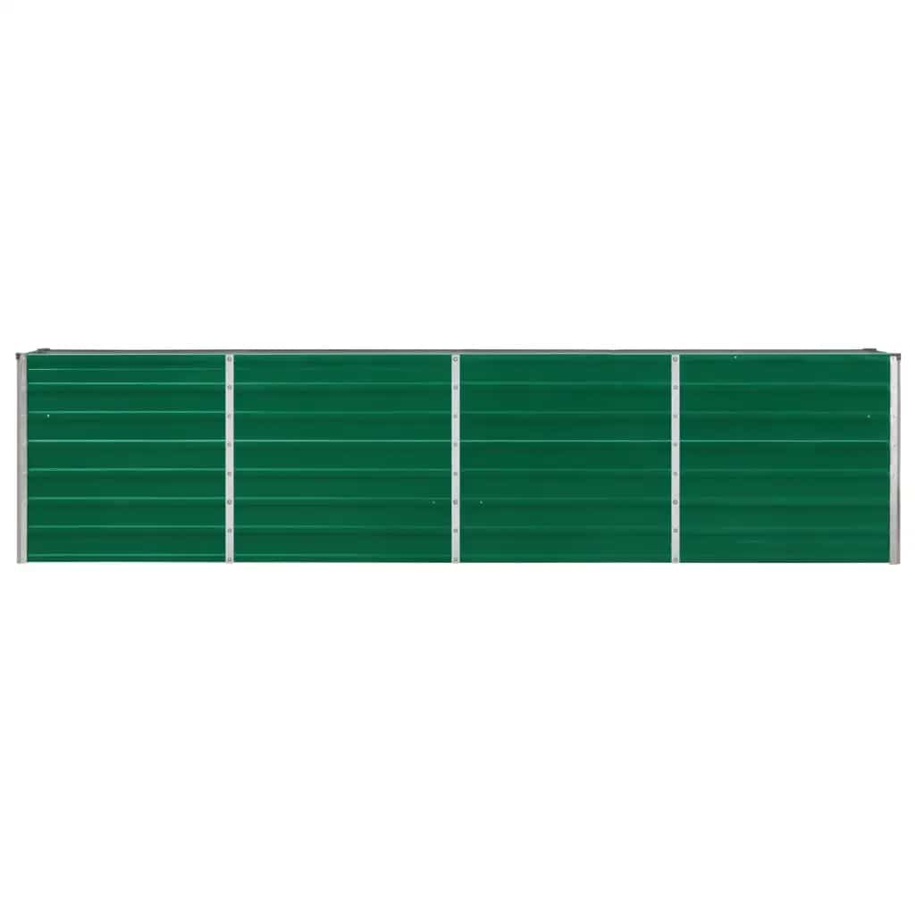 Garten-Hochbeet Verzinkter Stahl 240x80x77 cm Grün