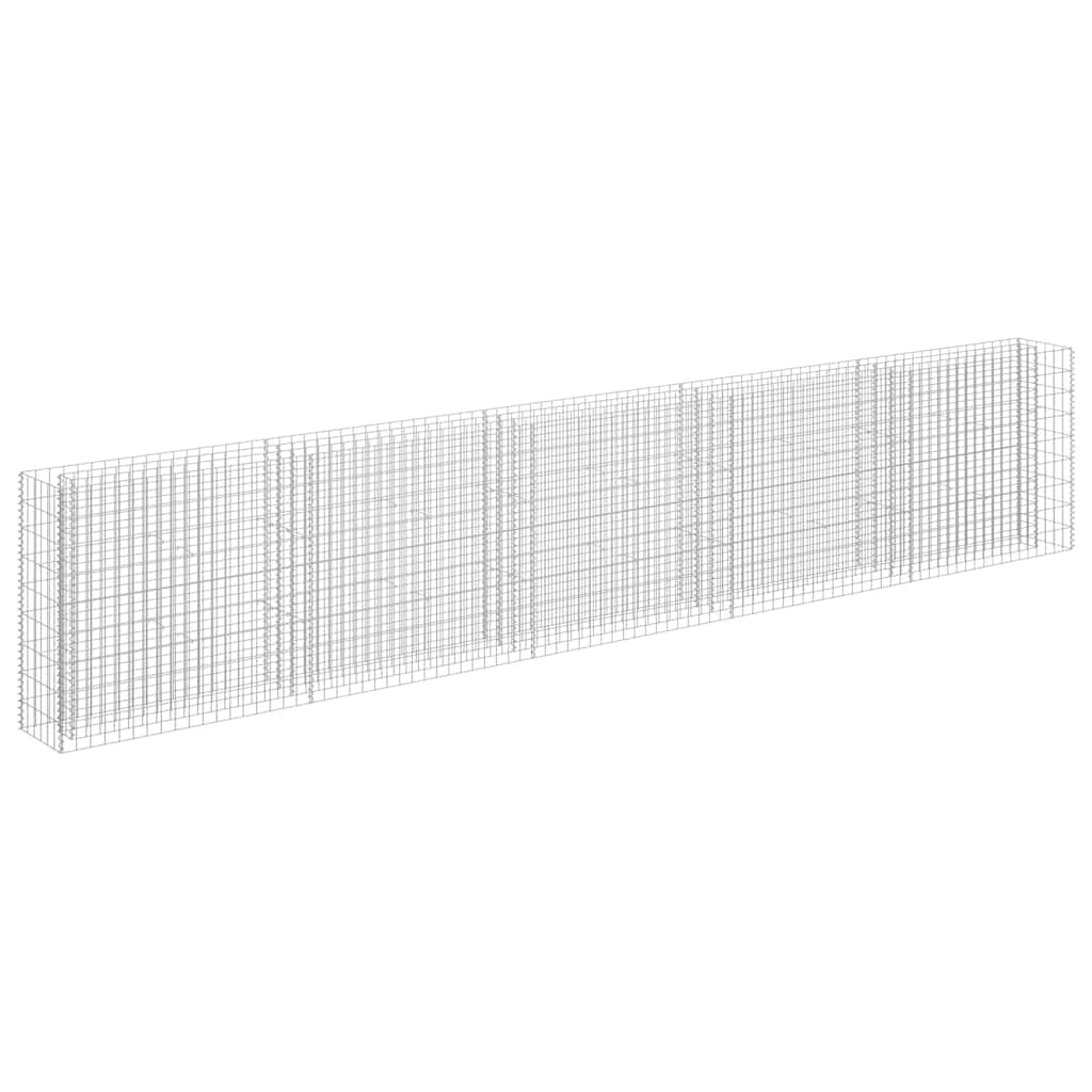 Gabionen-Hochbeet Verzinkter Stahl 90x30x10 cm