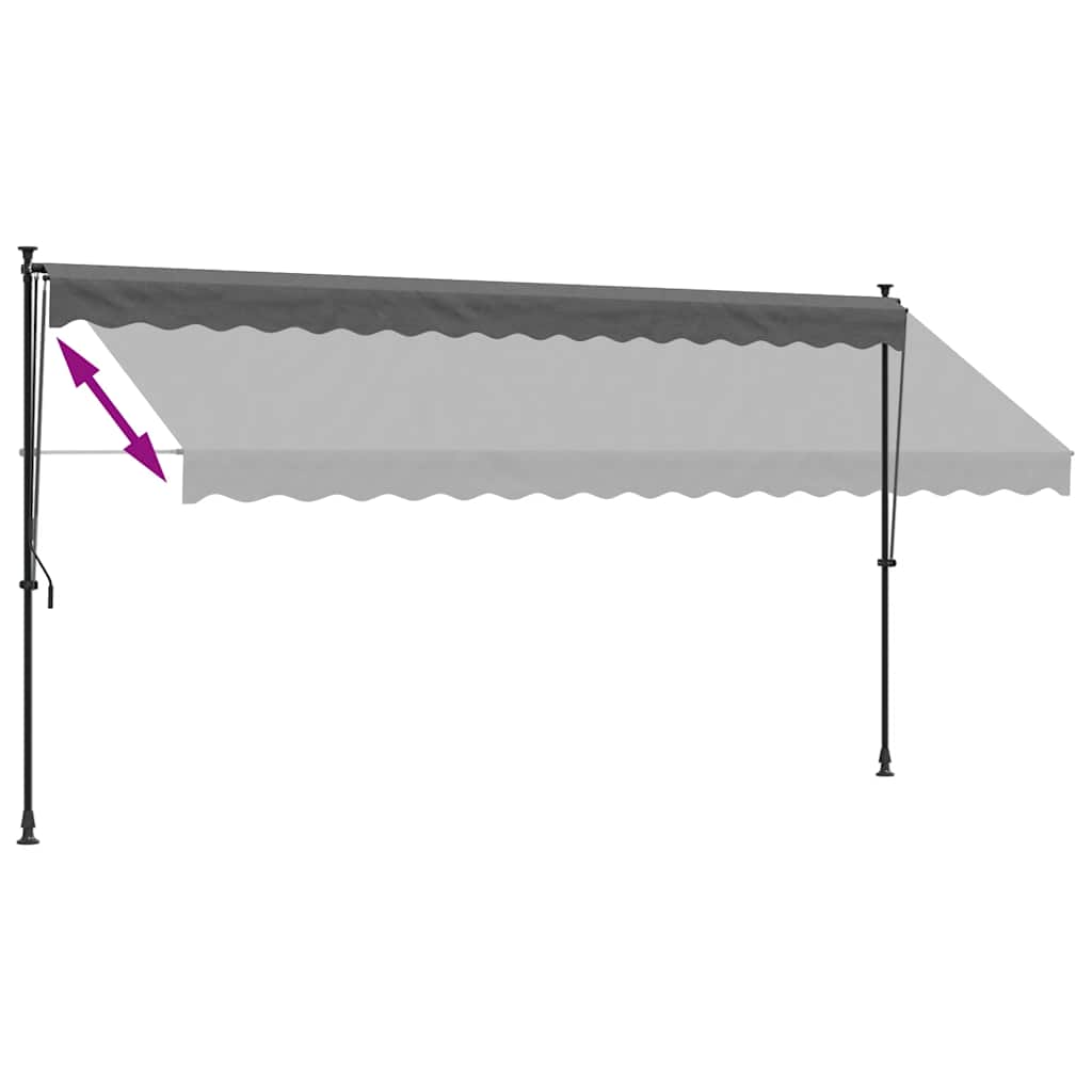 Einziehbare Markise Handbetrieben 150 cm Anthrazit