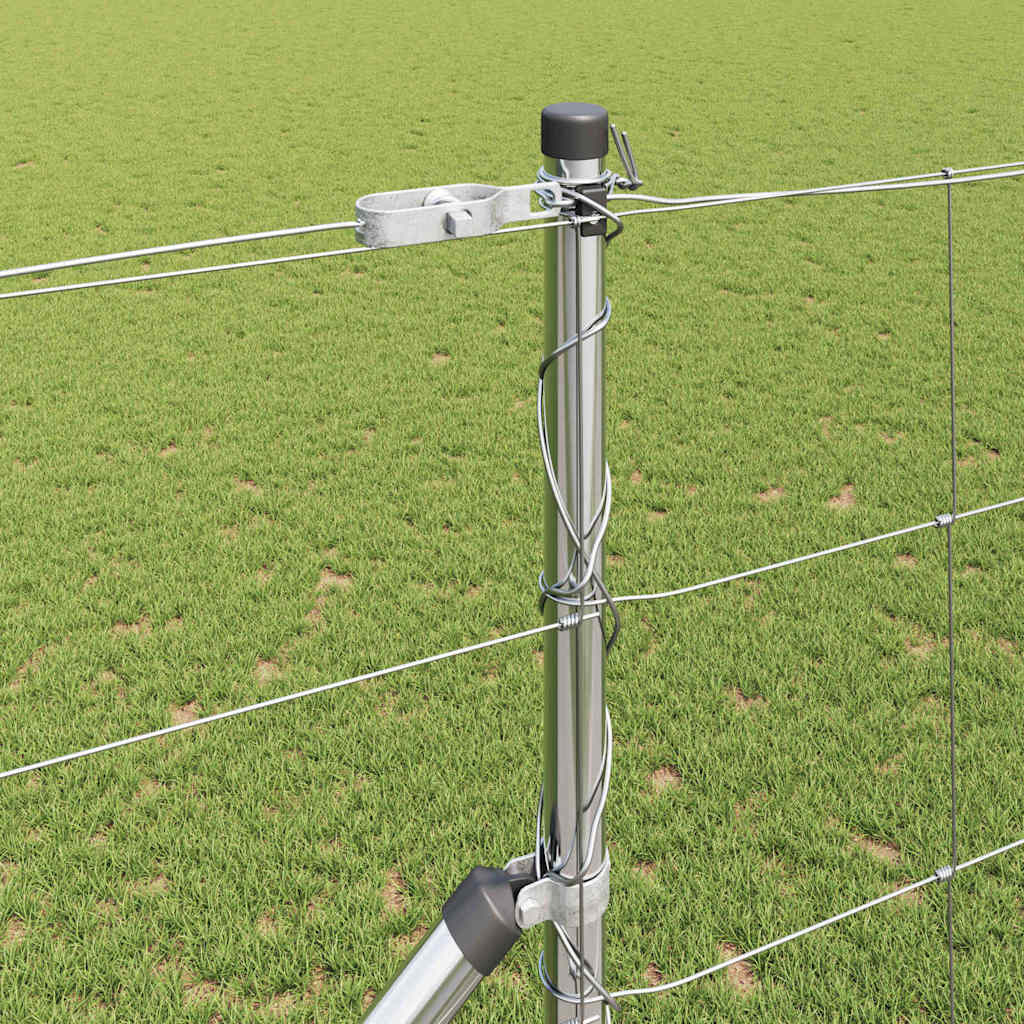 Ground Fix Geschweißter Drahtzaun 25 x 0,8 m Silber Netz