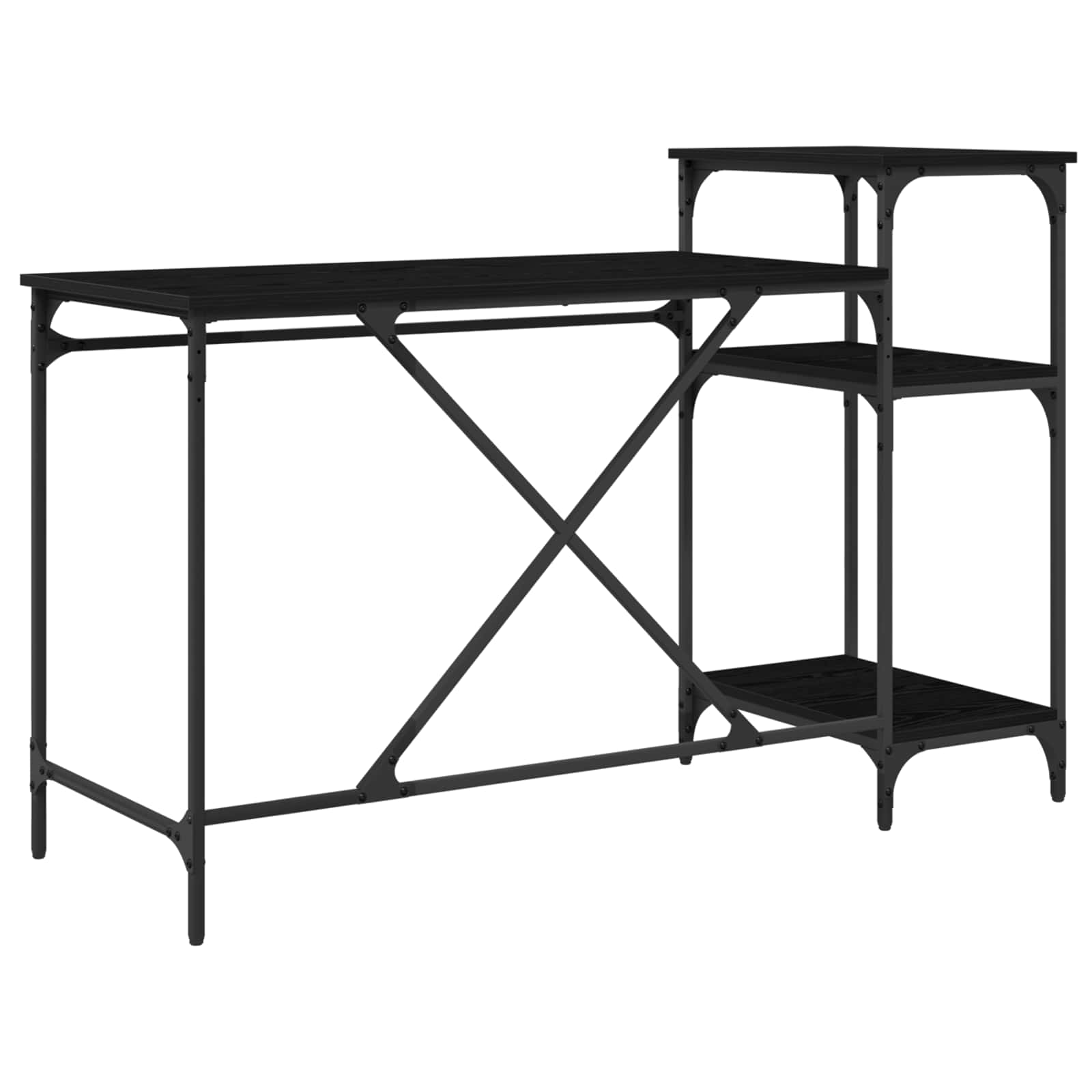 Schreibtisch mit Regal Sonoma-Eiche 135x50x90 cm Holzwerkstoff