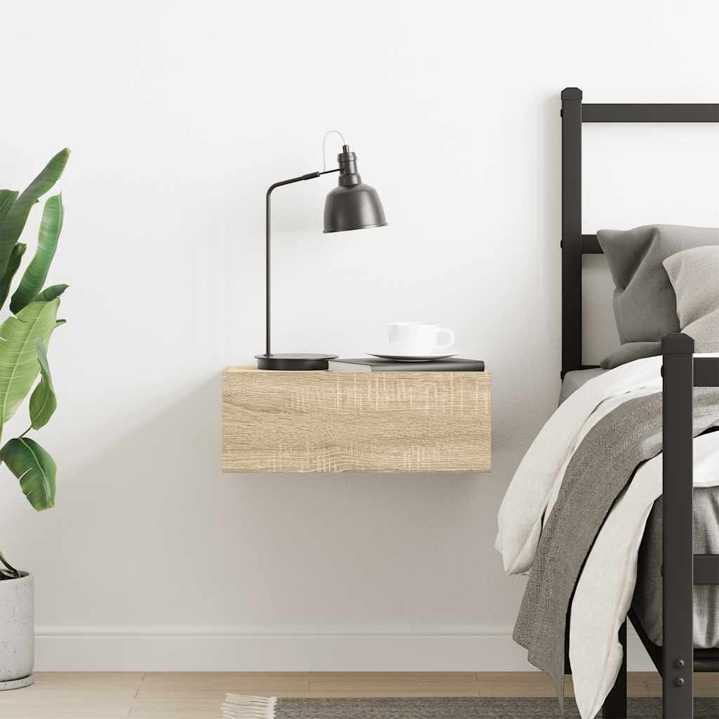 Hängender Nachttisch Weiß 40x30x15 cm Holzwerkstoff