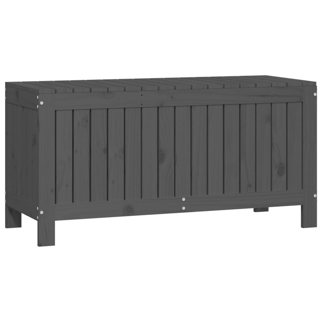 Gartentruhe Grau 76x42,5x54 cm Massivholz Kiefer
