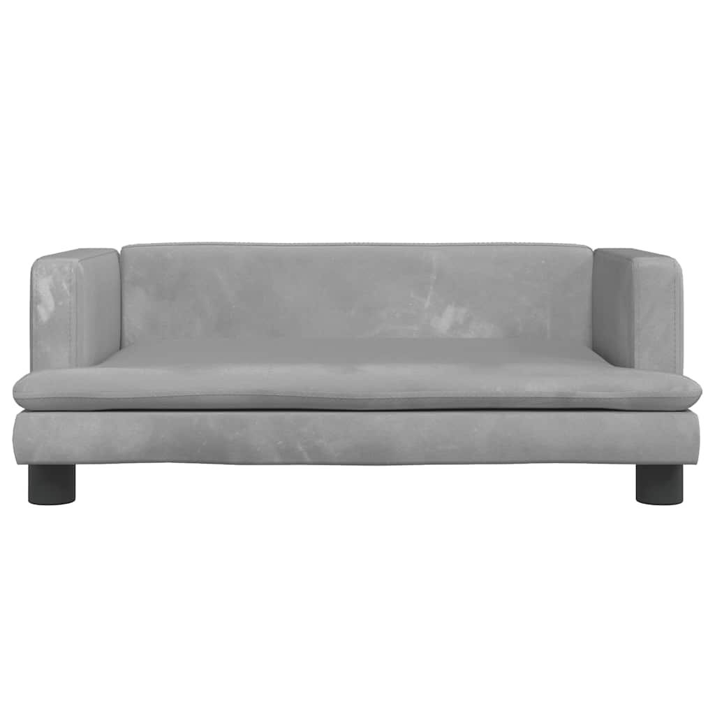 Kindersofa Blau 80x45x30 cm Samt