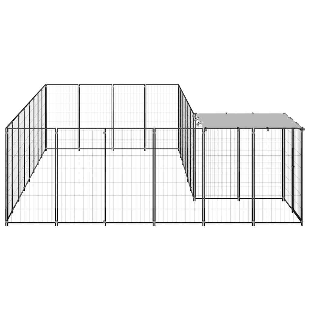 Hundezwinger Schwarz 6,05 m² Stahl