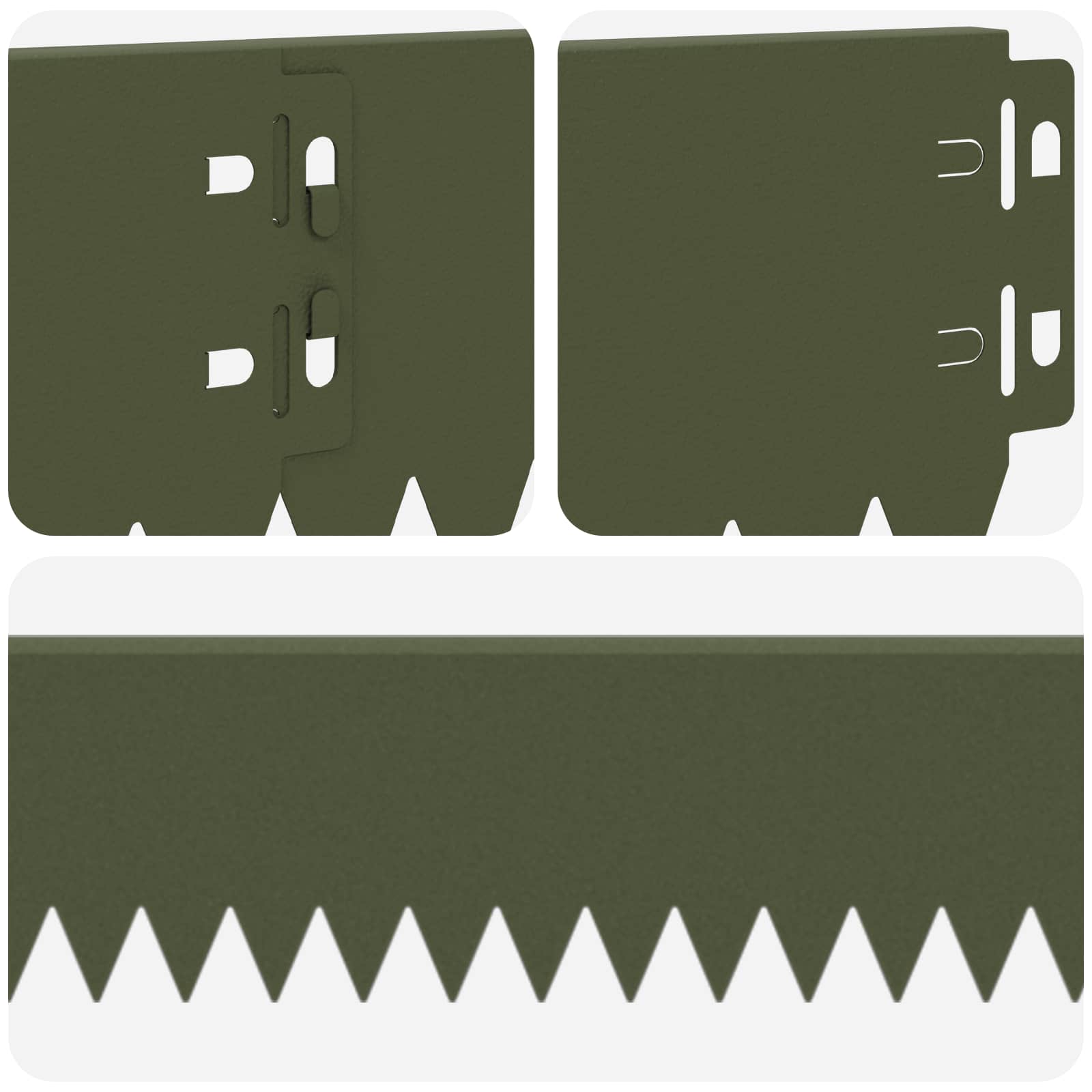 Raseneinfassung 10 pcs 103 x 10 cm Stahl Schwarz