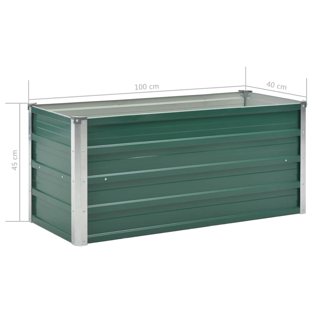 Garten-Hochbeet Verzinkter Stahl 240x80x77 cm Grün