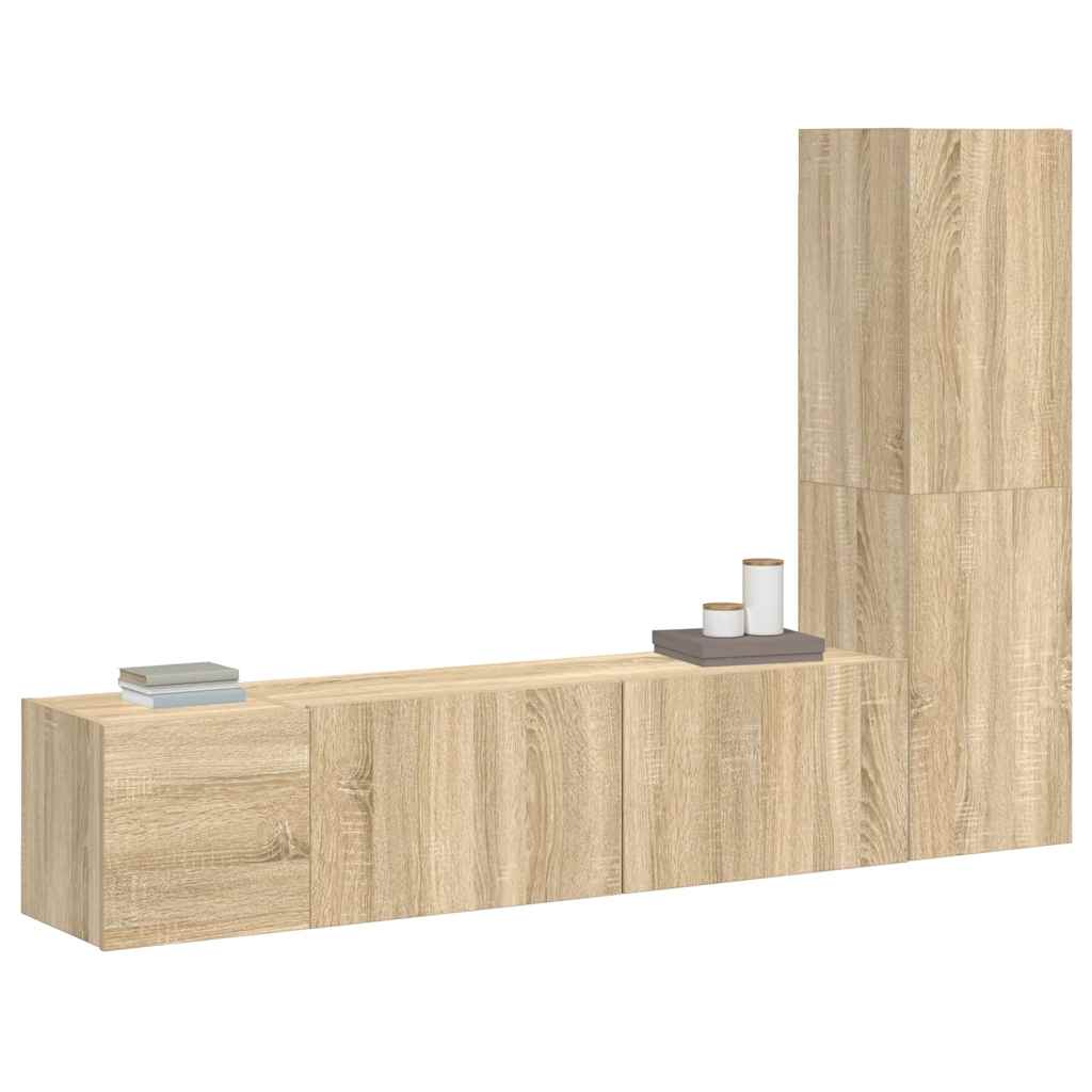 5-tlg. TV-Schrank-Set Weiß Holzwerkstoff
