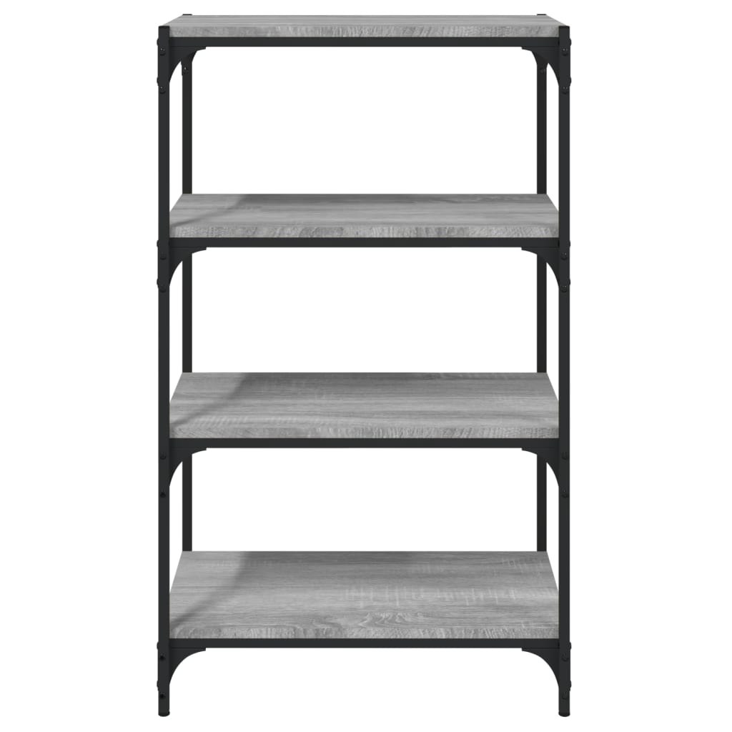 Bücherregal Schwarz 40x33x70,5 cm Holzwerkstoff und Stahl