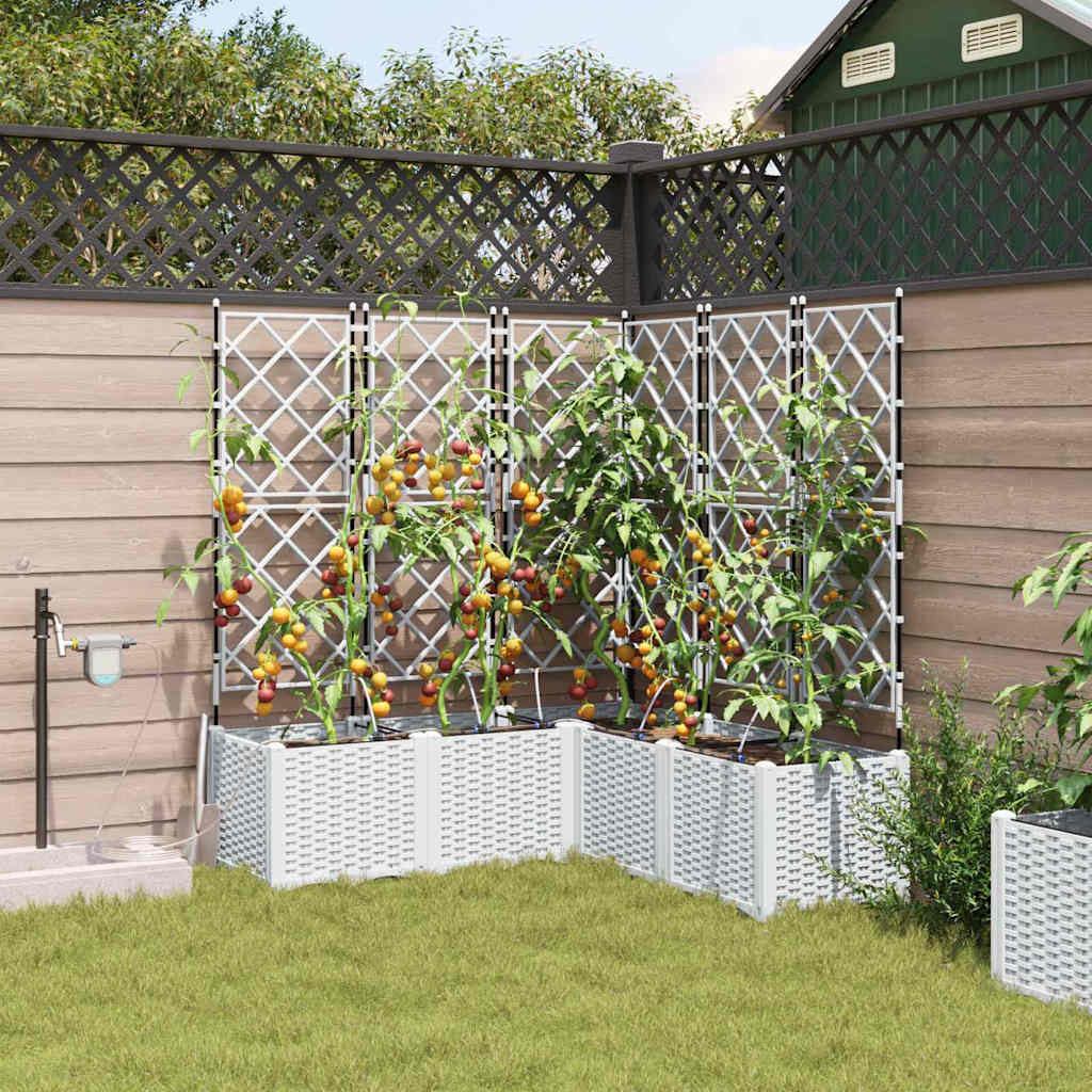 Garten-Pflanzgefäß 4 Stk. Braun 160 x 40 x 22 cm PP