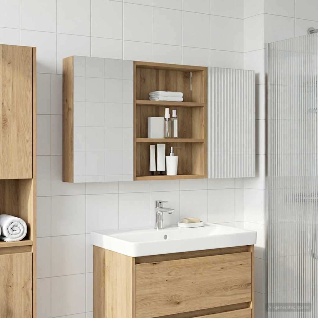 Badezimmerschrank-Set 3 pcs 80 x 10,5 x 50 cm Holzwerkstoff