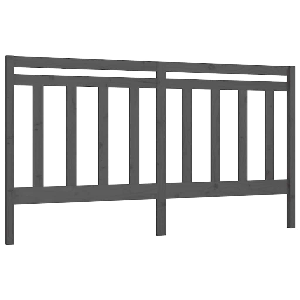 Kopfteil Grau 81x4x100 cm Massivholz Kiefer