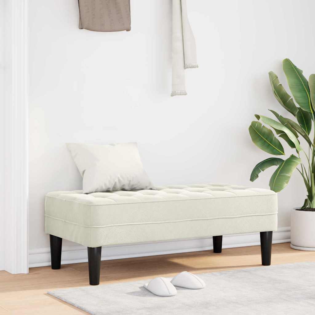 Bank mit Kissen Hellgrau 113 x 57 x 39 cm Samt