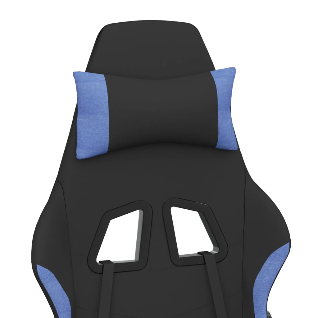 Gaming-Stuhl mit Massagefunktion Schwarz und Creme Stoff