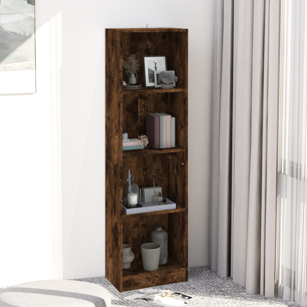 Bücherregal 3 Fächer Weiß 40x24x109 cm Holzwerkstoff