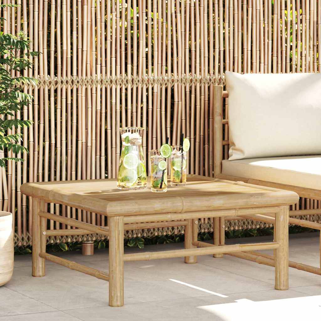 3-tlg. Garten-Lounge-Set mit Kissen Bambus