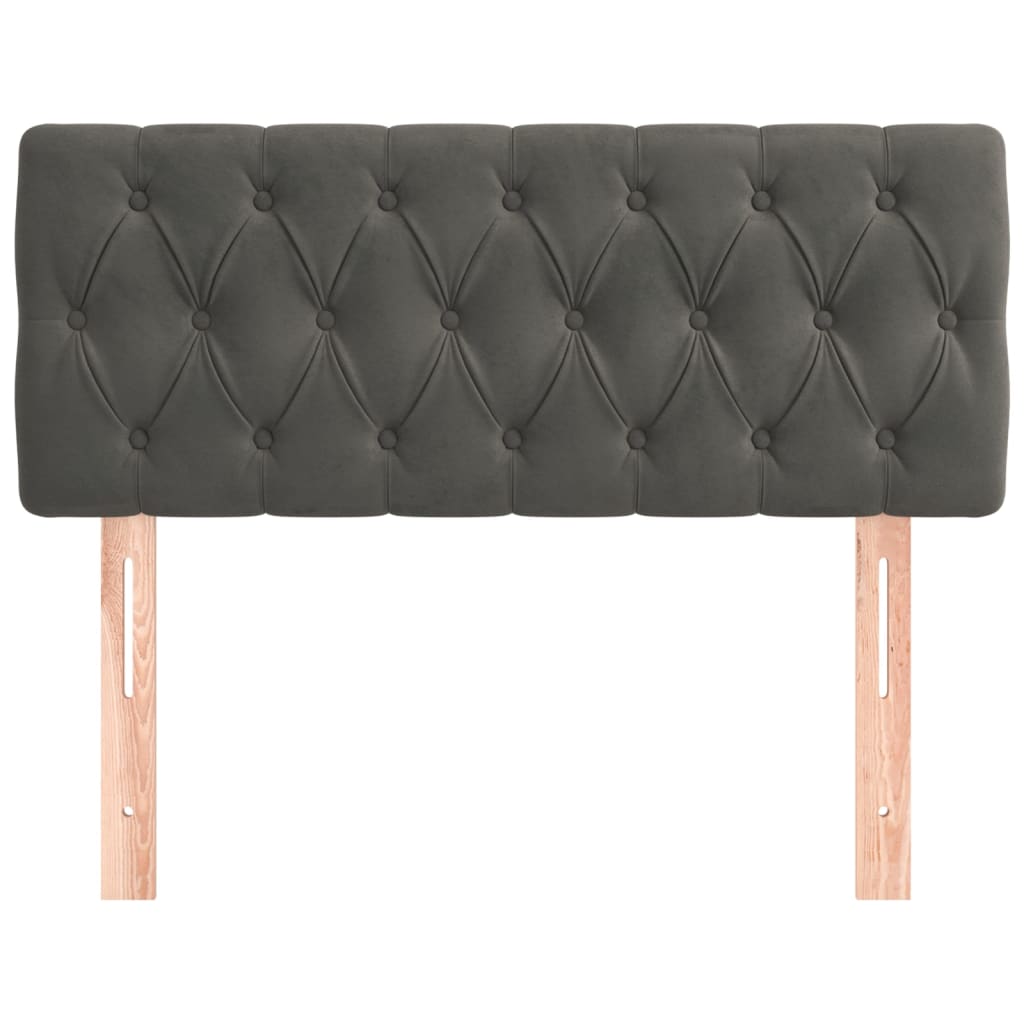 Kopfteil Hellgrau 80x7x118/128 cm Samt